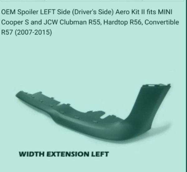 R56 JCW Left bumper extension